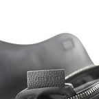 Nylon Grained Calfskin Saddle Bag Black Multicolor