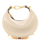 Vitello Grace Matte Nano Fendigraphy Hobo Charm White Ice