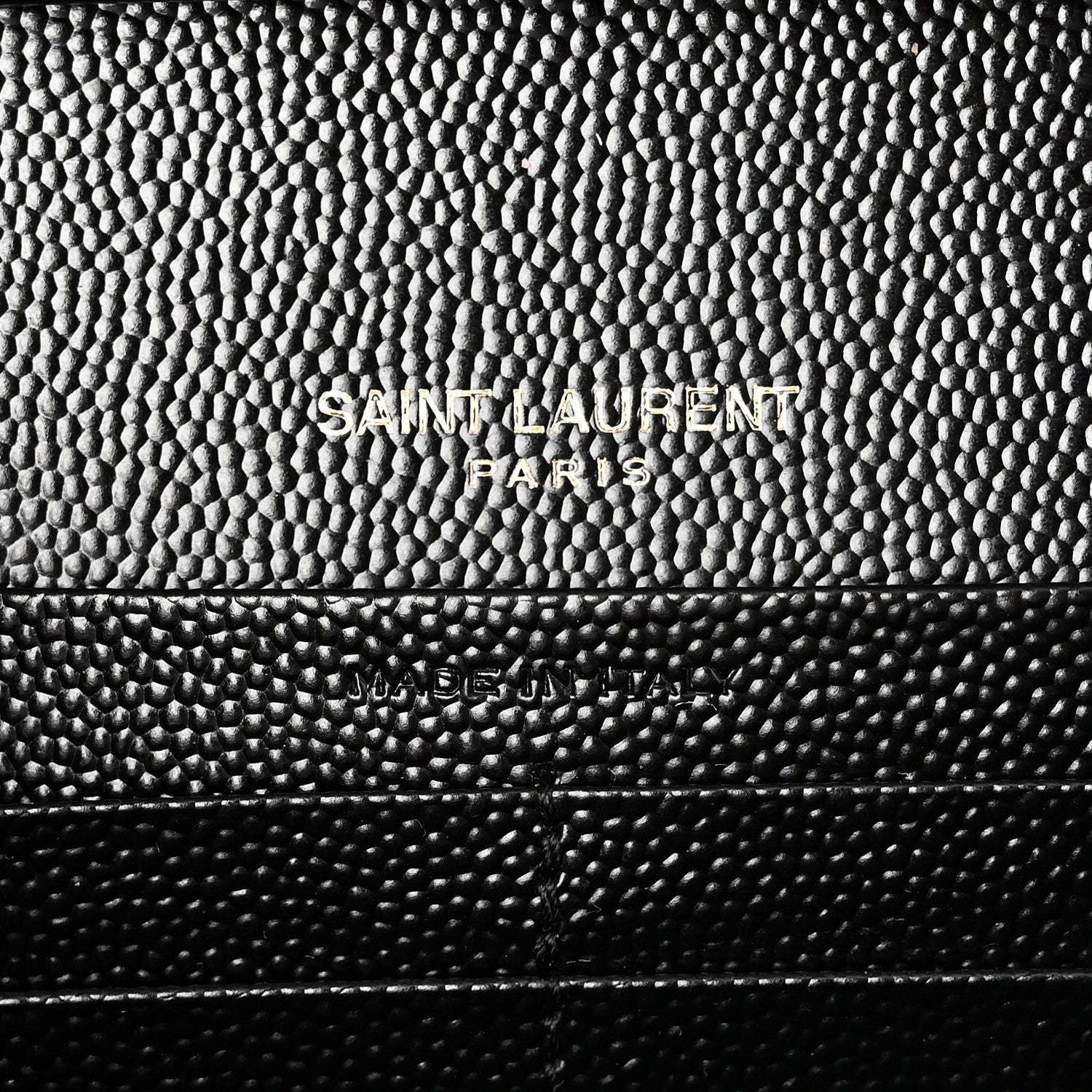 Grain De Poudre Matelasse Chevron Monogram Chain Wallet Black