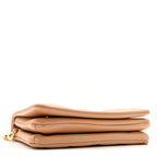 Lambskin Embossed Monogram Pochette Coussin Camel