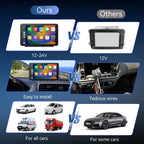 10-Inch Touchscreen Car Audio Receiver with CarPlay and Android Auto Support, Portable Wireless Display