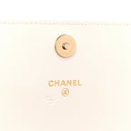 Lambskin Quilted Book Wallet On Chain WOC Black