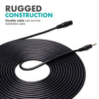 Movo MC20 3.5mm TRS Female to Male Extension Cable - 20ft