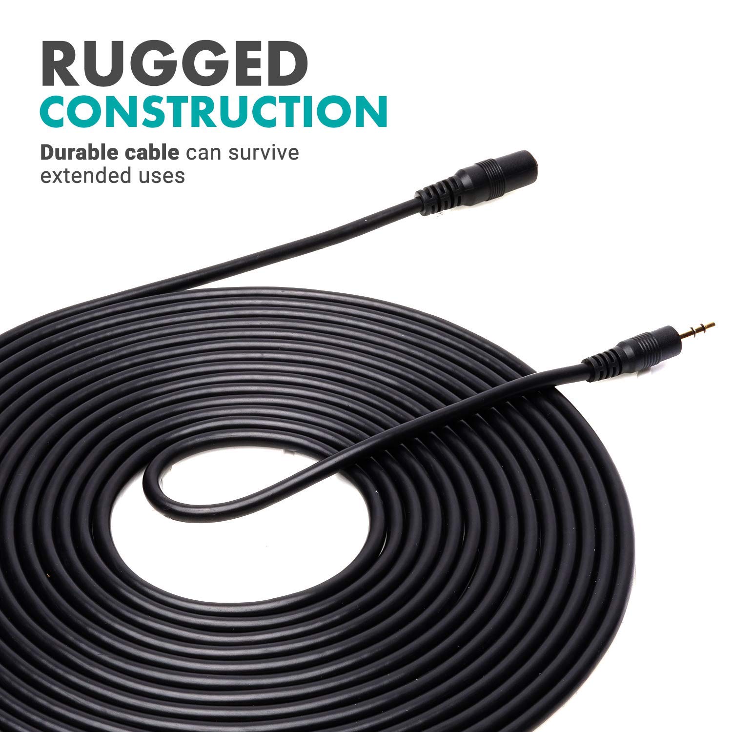 Movo MC20 3.5mm TRS Female to Male Extension Cable - 20ft