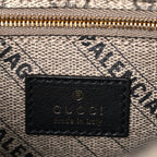 X GUCCI GG Supreme Monogram Small Hourglass Top Handle Bag Beige Ebony