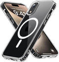 Entronix [Magnetic] Case Compatible with iPhone X/XS - [Hard Back] Thick Clear