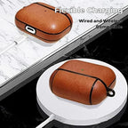 Entronix Case Compatible with AirPods 4th Gen - Luxury Leather Cover