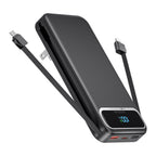 12000mAh Portable Charger Power Bank With Built In Cables, 22.5W Fast Charging Power Bank External Battery Pack Compatible With Android Phone,iPhone