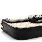 GG Supreme Monogram Azalea Calfskin Horsebit 1955 Mini Bag Beige Black