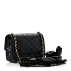 Lambskin Quilted Mini Romance Rectangular Flap Black