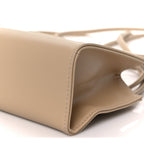 Vegan Leather Small Shopping Bag Cream