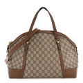 GG Supreme Monogram Medium Nice Top Handle Dome Bag Brown