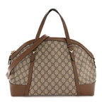 GG Supreme Monogram Medium Nice Top Handle Dome Bag Brown