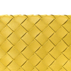 Nappa Intrecciato Fold Clutch Lemon