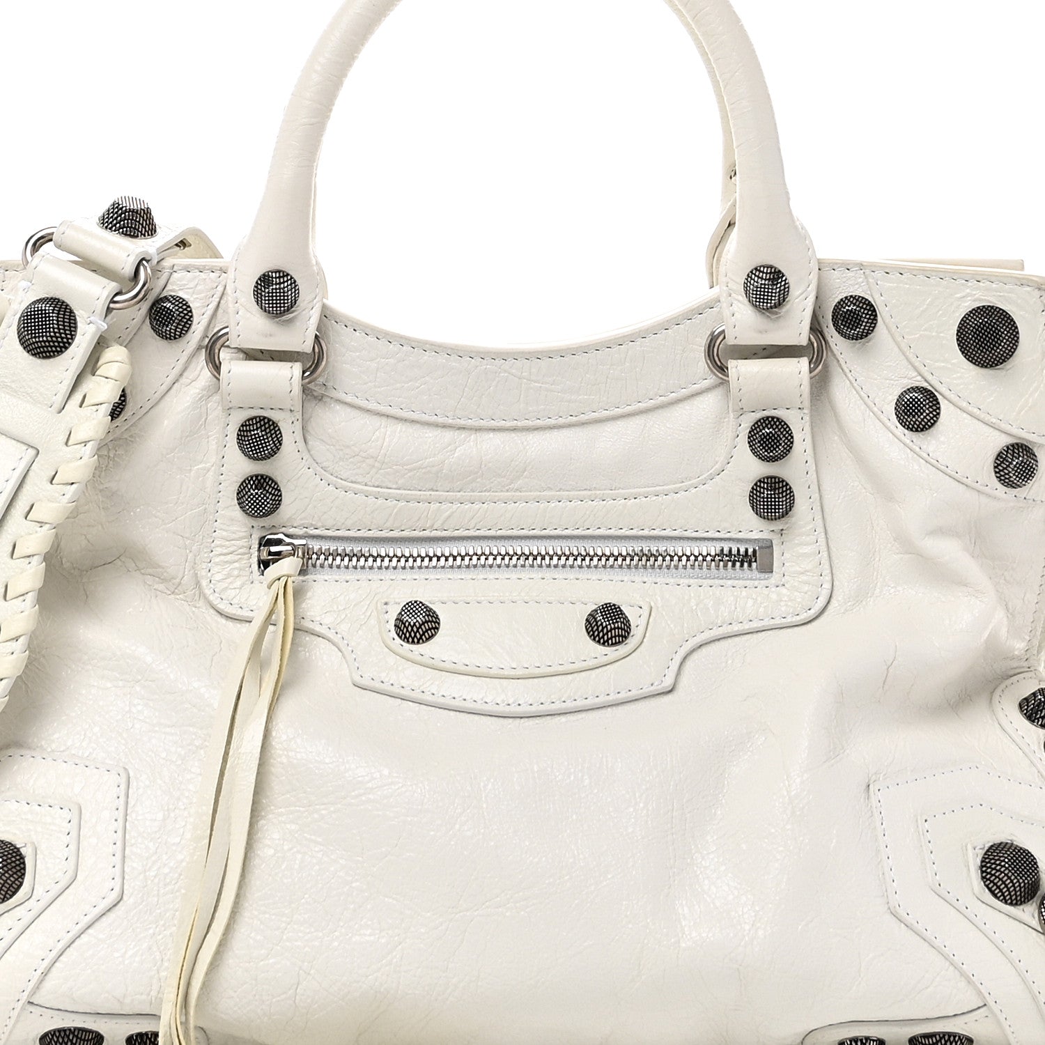 Agneau Arena Neo Cagole City Handbag Optic White
