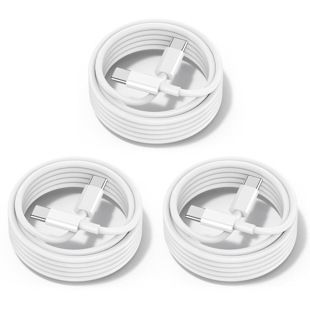 Entronix Type-C to Type-C Charger Cable, 3-Pack [6FT] USB-C Cable Compatible with Android