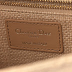 Raffia Calfskin 30 Montaigne Flap Bag Beige
