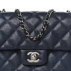 Caviar Quilted Medium Urban Companion Flap Navy