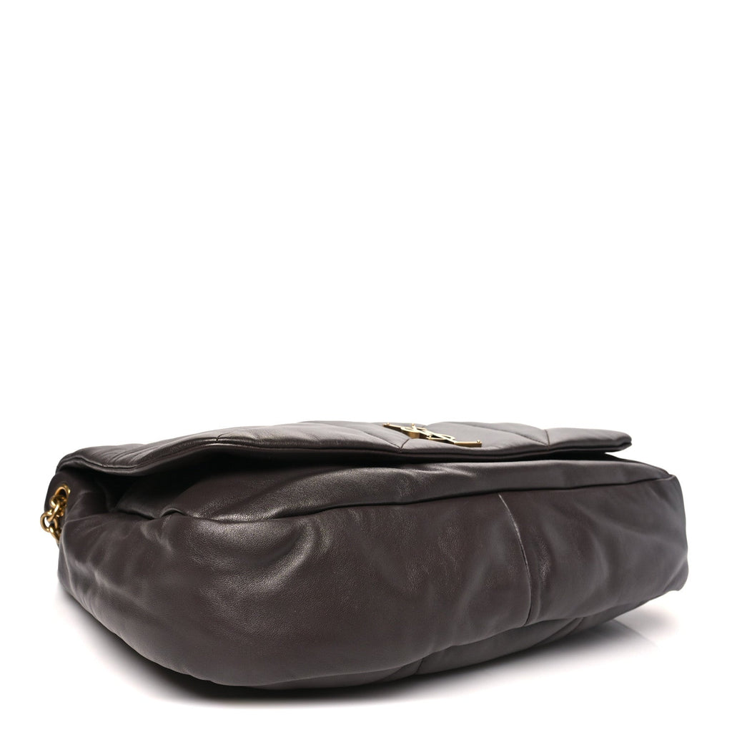 Lambskin Matelasse Monogram Large Jamie 4.3 Dark Sweet Chocolate
