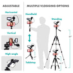 Movo USB-C Vlogging Kit for iPhone 15 and up with Fullsize Tripod