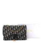 Oblique Saddle Chain Pouch Blue