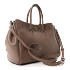 Smooth Calfskin Small Bel Air Carry All Bag Taupe
