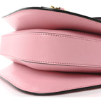 Snakeskin Calfskin Horsebit 1955 Shoulder Bag Blue Pink
