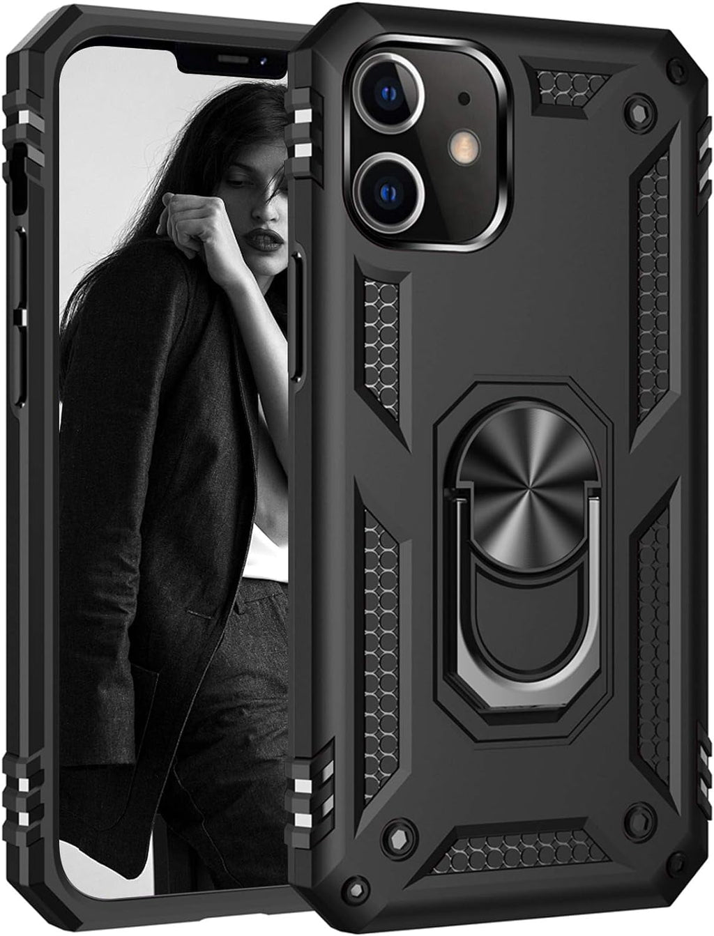 Entronix Case Compatible with iPhone 11 - Dual-Layer Guard Gripstand