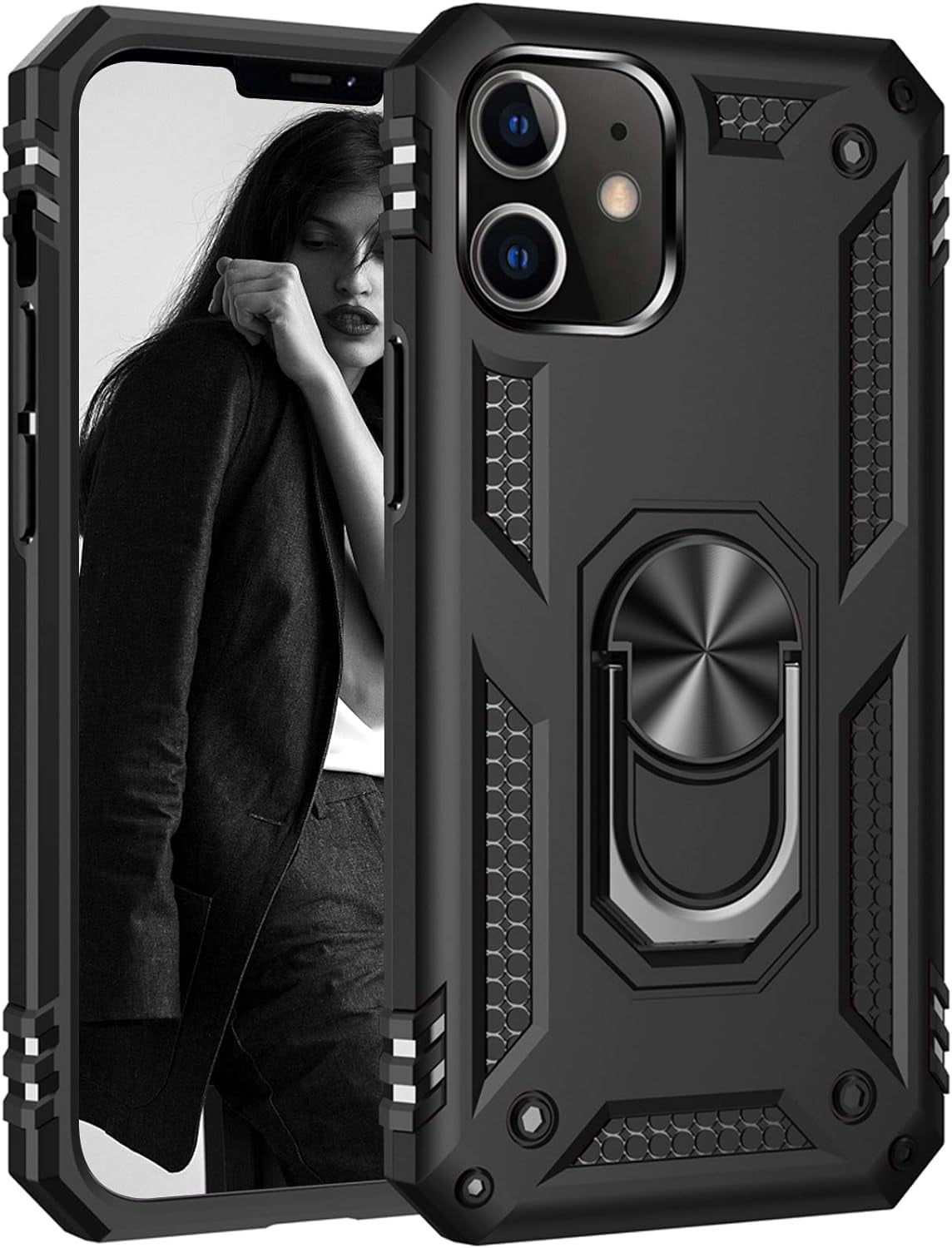 Entronix Case Compatible with iPhone 11 - Dual-Layer Guard Gripstand
