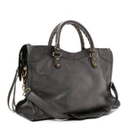 Pearlescent Goatskin Classic Gold Hardware City Bronze