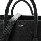Drummed Calfskin Nano Luggage Black