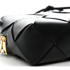 Lambskin Maxi Intrecciato Small Cassette Camera Bag Black