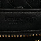 Nappa Intrecciato Medium Andiamo Shoulder Bag Black