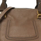Calfskin Medium Marcie Satchel Tan