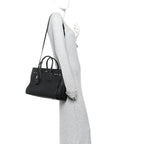 Grained Calfskin Small Supple Sac De Jour Black