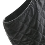 Lambskin Quilted Maxi Icare Shopping Tote Black