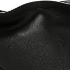 Grained Calfskin Large Slouchy Banana Bag Black