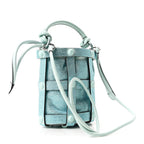 Calfskin Crystal Small Cage Bag Blue