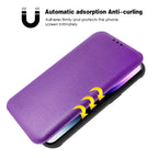 Magnetic Wallet Leather Phone Case For Apple Iphone 14 Pro In Purple