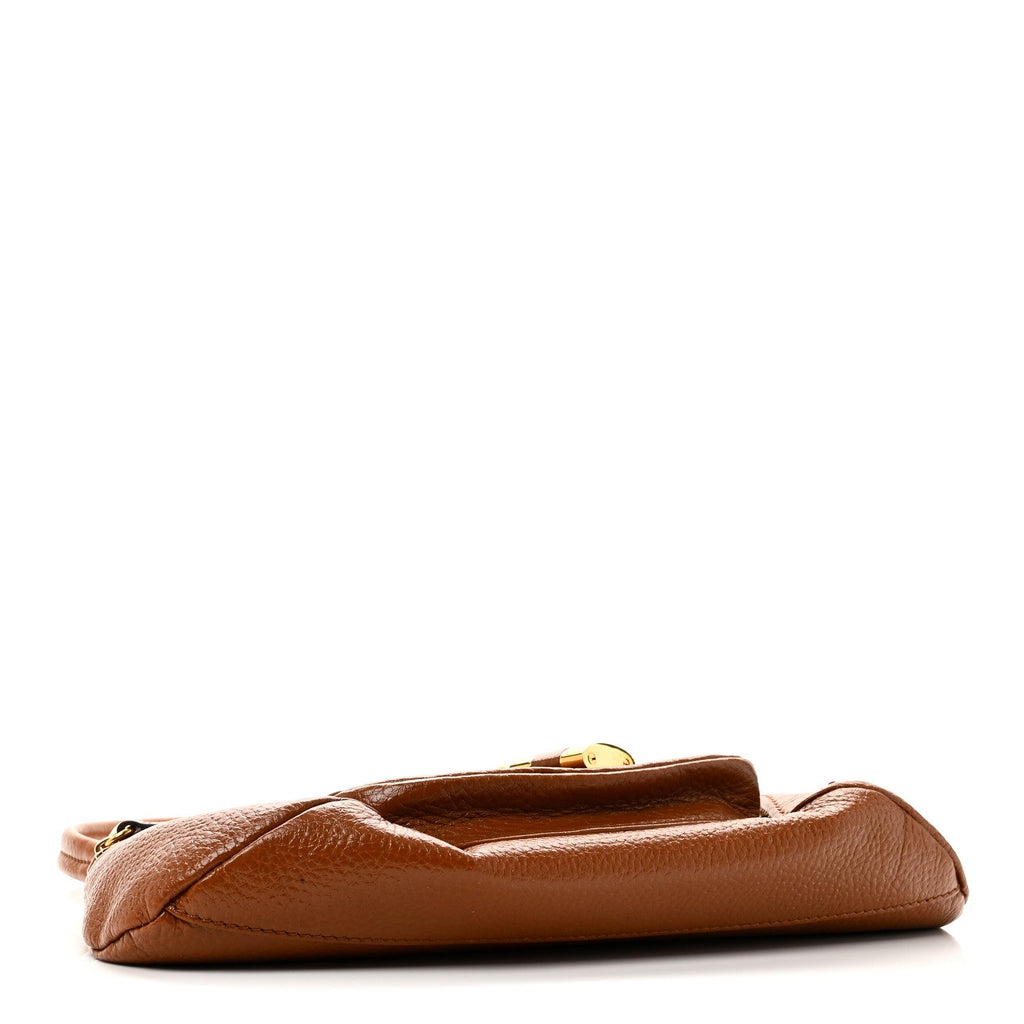 Grained Calfskin The 99 Shoulder Bag Clay Brown