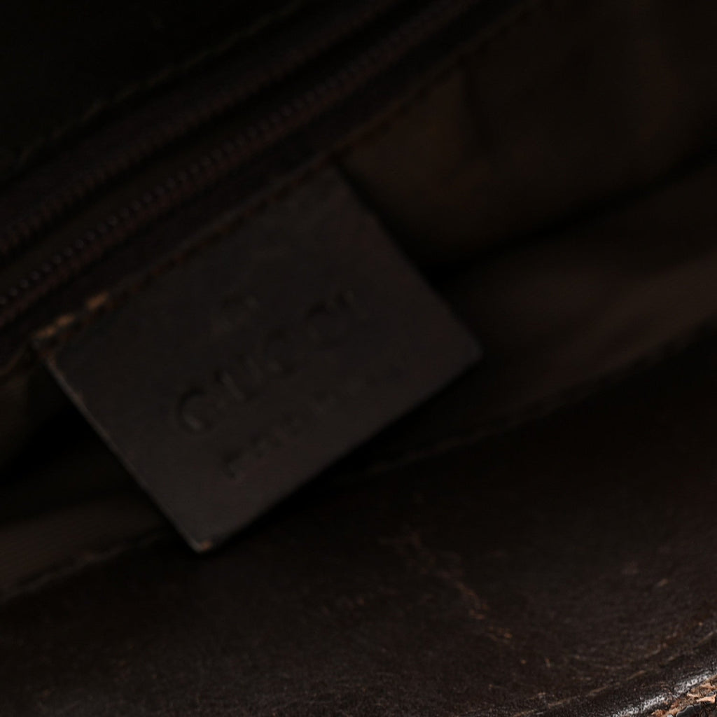Monogram Small Bucket Tote Dark Brown
