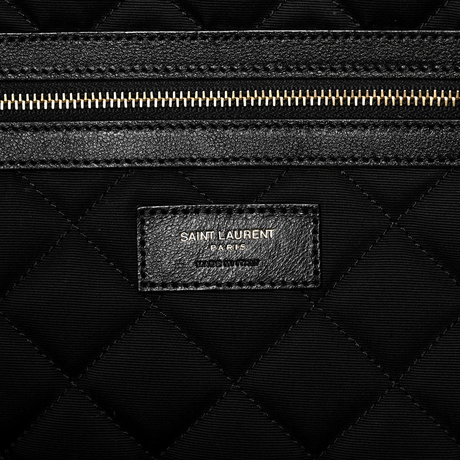 Calfskin Quilted ES Giant Travel Bag Black