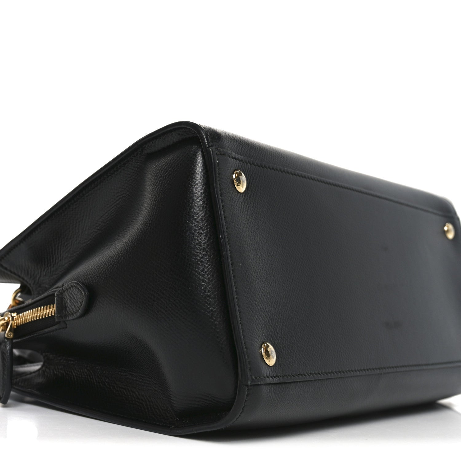 Hammered Calfskin Today Satchel Black