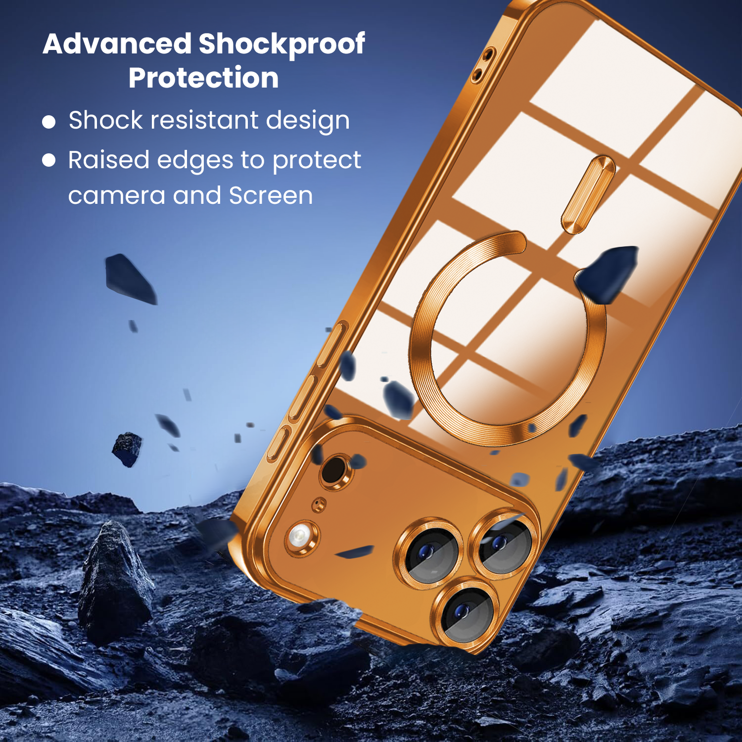 Entronix Bundle Compatible with iPhone 17 Pro Max - [Magnetic] Luxury Glossy Case & 2 Clear Screen Protectors