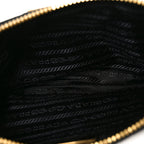 Re-Nylon Tessuto Impuntu Quilted Re-Edition 1995 Chaine Pouch Black