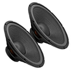 15 Inch Subwoofer 450 Watt Car Audio Sub Woofer 4 Ohm Pair w Deep Bass Replacement Component Loud Speaker for Auto Truck Vehicle -WF 15 140 4OHM 2PCS