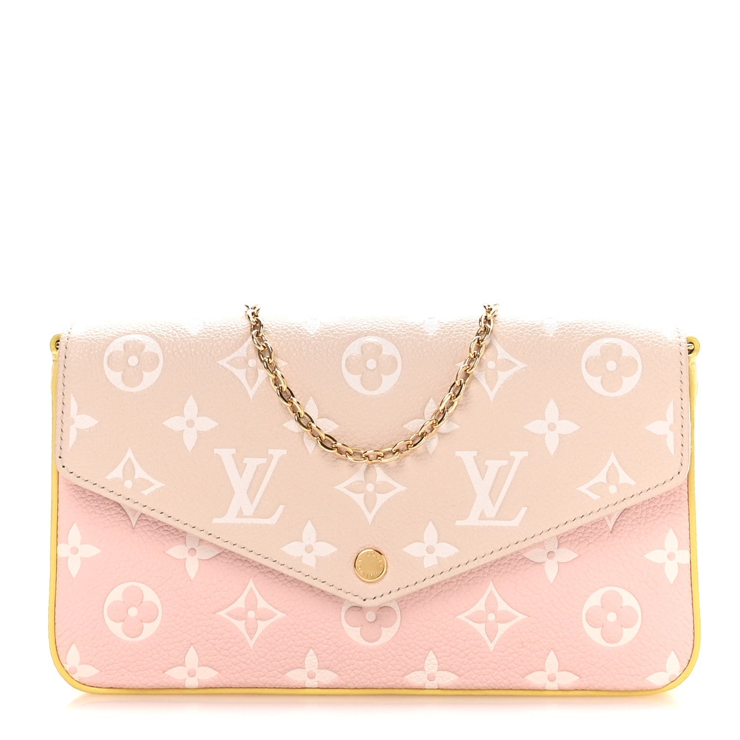Empreinte Spring in the City Felicie Pochette Chain Wallet Pink Beige Yellow