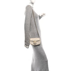 Calfskin Matelasse Super Mini GG Marmont Shoulder Bag White