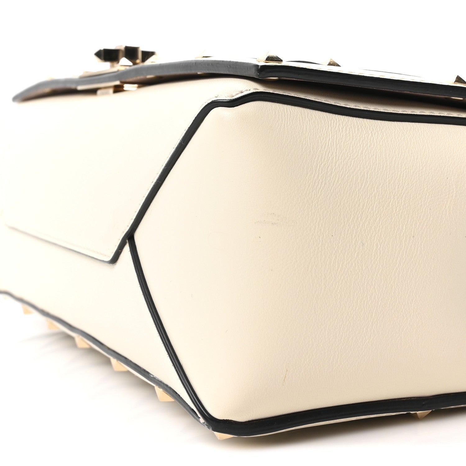 Smooth Calfskin Quilted Beehive Shoulder Bag Light Ivory