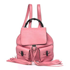 Cellarius Calfskin Medium Bamboo Backpack Glossy Pink